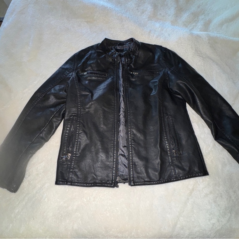 Pronto Uomo Black Leather Jacket